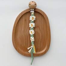 1 件手工制作花绳婴儿奶嘴夹链牙胶夹 - 編織花朵奶嘴鏈 - 查看 19