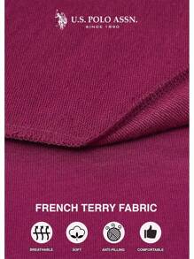U.S. Polo Assn. Womens Sweatpants - Womens Joggers Sweats With Logo French Terry Sweatpants For Women - Quả mọng - Xem 2