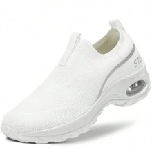 Women Walking Shoes With Arch Support Comfort Nursing Sneakers Non Slip Work Shoes - 白色 - 查看 1