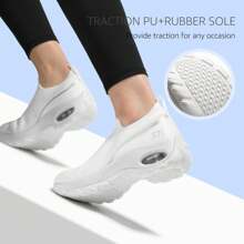 Women Walking Shoes With Arch Support Comfort Nursing Sneakers Non Slip Work Shoes - 白色 - 查看 5