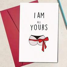 1 张送给男朋友的趣味周年纪念卡，送给丈夫的淘气爱情卡，6.5*4.5 英寸贺卡包含信封 - 彩色 - 查看 9