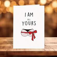 1 张送给男朋友的趣味周年纪念卡，送给丈夫的淘气爱情卡，6.5*4.5 英寸贺卡包含信封 - 彩色 - 查看 2