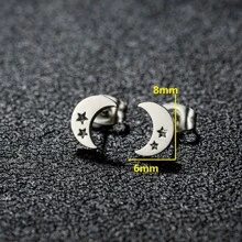 1 paar modieuze kleine ster maan oorbellen mini eenvoudige elegante oorbellen voor vrouwen sieraden cadeaus