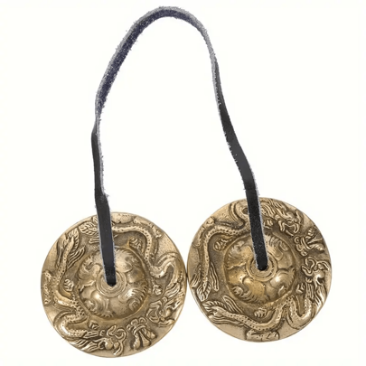 1/2 Set Nepal Bell Cymbals, Handcrafted Meditation And Yoga Chimes, Clear Resonance, Metal Percussion Instrument, Double Bells, Spiritual Healing, Mindfulness, Yoga Buddhist And Relaxation Music Tool
