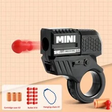 New Mini Finger Stress Relieving Rotating Turret Style Spinning Gun Toy, Cool Shooting Function - Multicolor - View 4