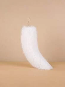 Cute 1pc Fox Tail Design Car Keychain Suitable For Daily Use Gift