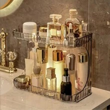 轻奢浴室双层收纳架卫生间洗手池化妆品架桌面护肤品储物架 - 彩色 - 查看 10