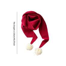 Kids Winter Warm Knit Scarves Bubbles Decorated Scarf Neck Warmer For Snowboarding, Outdoor Activity