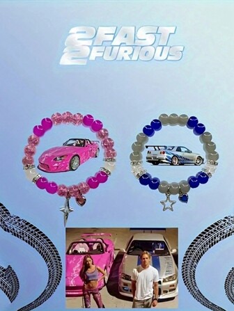 Fashion Star & Heart Beads Bracelet, Valentine's Wristband, Couples Accessory, Suitable For Party, Birthday And Gift Valentines,Mom,Mother,Mother's Day,Gift