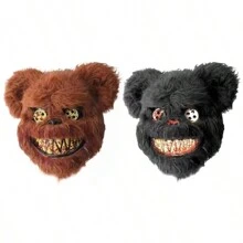 Horror Rabbit Bear Disguise Masks, Black Bear, White Rabbit, Brown Bear Masks For Nightclub Party Decor, Plush Rabbit Masks - Horror Mask - View 3