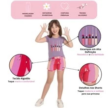 Kit Sortido 4 Peças Roupa De Bebê Menina Infantil Verão Conjunto Menina