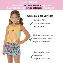 Kit Sortido 4 Peças Roupa De Bebê Menina Infantil Verão Conjunto Menina