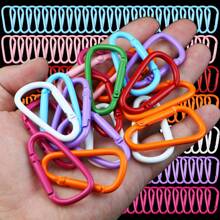 10 chiếc móc khóa leo núi hình chữ D sơn màu 35mm, kẹp móc chìa khóa bằng hợp kim Phụ kiện trang sức DIY - Carabiner hình chữ D - Xem 4