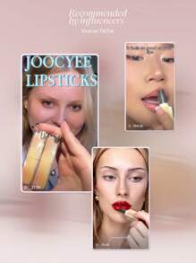 JOOCYEE Glazed Rouge 521 草莓保湿持久不褪色唇膏 - 521花間引力 - 查看 7