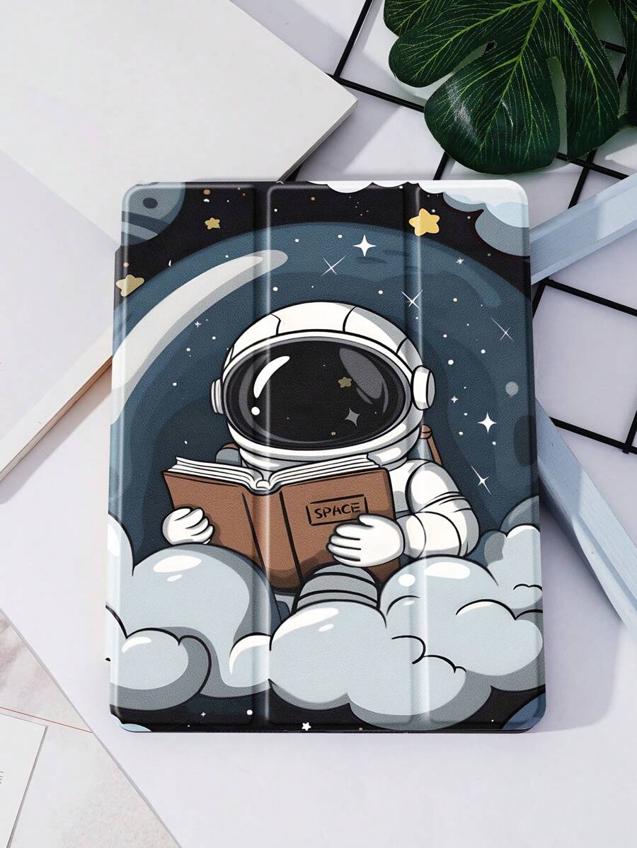Ayotu Astronaut Case Compatible With Samsung Galaxy Tab/IPad,IPad 9th/8th/7th Generation 10.2 Inch ,New IPad 10th Generation Cover,With Auto Wake/Sleep,Four Corners Anti-Fall - Multicolor - View 1