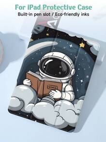 Ayotu Astronaut Case Compatible With Samsung Galaxy Tab/IPad,IPad 9th/8th/7th Generation 10.2 Inch ,New IPad 10th Generation Cover,With Auto Wake/Sleep,Four Corners Anti-Fall - Multicolor - View 4