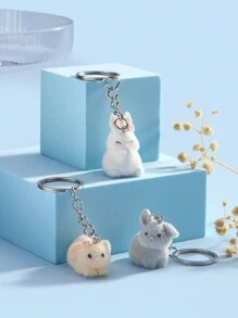 Móc khóa hình thỏ hoạt hình dễ thương, móc khóa/mặt dây chuyền hình động vật bằng nhựa đáng yêu dùng trang trí túi xách, điện thoại, chìa khóa, quà tặng tiệc tùng, phụ kiện ô tô, túi xách, dây đeo ba lô cho học sinh, dây đeo túi Goth Y2k có ngăn đựng thẻ, phụ kiện ô tô, túi xách, dây đeo Giáng sinh - Nhiều màu - Xem 7