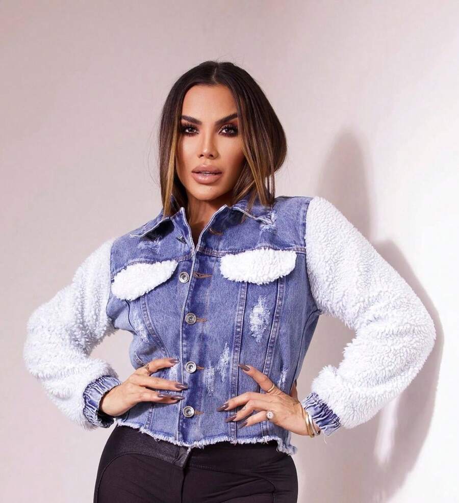 Jeans Jacket - 淺色水洗藍 - 查看 1