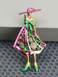 New Elegant Girls' Brooch, Luxury Women's Wrist Corsage Pin, Colorful Crystal Dress Brooch For Girls - Pin 1 - View 8