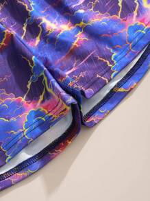 [Nature Series]Women's Letter Print Sports Bra And Pantines Set Lingerie - Multicolor - View 6