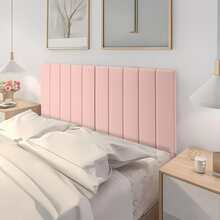 Luxury 1.60cm Headboard With Upholstered Suede Feet Queen Size Box Bed - Various Colors - RTA Móveis. - 乾枯玫瑰色 - 查看 1