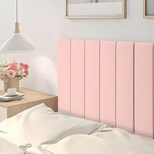 Luxury 1.60cm Headboard With Upholstered Suede Feet Queen Size Box Bed - Various Colors - RTA Móveis. - 乾枯玫瑰色 - 查看 4