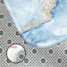 1pc/4pcs Bathroom Curtains Shower Set, Shower Curtain, Bathroom Decor, Bathroom Rug, Bath Mat, Blue Marble Pattern, Modern Minimalist Style, Seasonal Theme Decor, Classic Luxurious Bathroom Set, Includes 12 Hooks Summer Bathroom Accessories Back To School