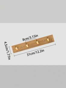 1pc No Drill Wall Mounted Hanger Hook For Bedroom, Kitchen, Bathroom, Entryway - Wall Clothes Hook