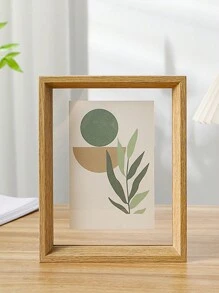 1个双面相框，高透明亚克力玻璃木塑复古相框，DIY相框，可用于放置照片。适用于客厅、卧室装饰、节日派对、生日礼物、家居装饰、室内装饰、创意桌面植物标本收纳、情人节礼物、毕业礼物、毕业季回忆照片收纳 - 彩色 - 查看 7