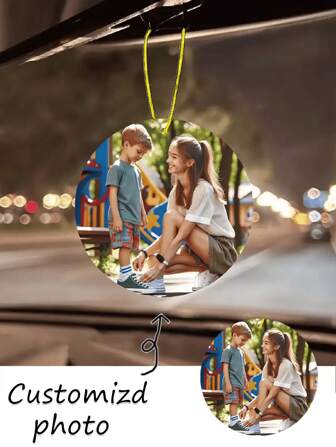 1pc Personalized Acrylic Car Hanging Decoration, Custom Acrylic Decor Gift, Home Decor, Husband's Holiday Gift, High Definition