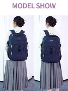 旅行露营背包、防水商务电脑背包、户外运动徒步背包、实用背包 - 寶藍色 - 查看 10