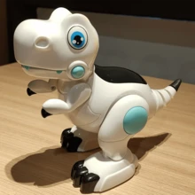 电动恐龙玩具车带音乐行走灯可爱音乐卡通动物益智玩具完美礼物 - 彩色 - 查看 1