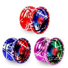 yoyo ioio de metal com rolamento profissional responsivo - io io brinquedo aluminio super speed - Multicolorido - Visão 2