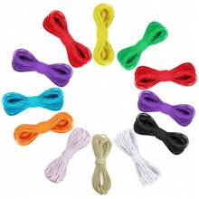 Cordão elástico de 2,5 mm, cordão elástico para fazer joias, pulseiras, contas, faça você mesmo, tiras de gancho de costura, cinta de amarração para acampamento (5 metros por pacote)