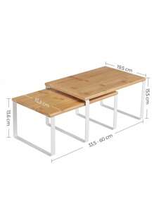SONGMICS Kitchen Organizer, Set Of 4 Kitchen Shelves, For Cabinet Storage, Stackable, Expandable, Metal And Engineered Wood, White And Natural - Beige - View 3