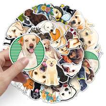 50 piezas de pegatinas de Labrador de dibujos animados lindos, decoración DIY para cuadernos, fundas de teléfono, tarjetas de regalo - Multicolor - Ver 5