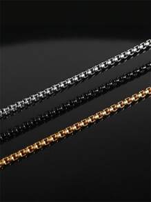 1pc 2mm Minimalist Stainless Steel Necklace, Unisex DIY Accessory Suitable For Any Occasion