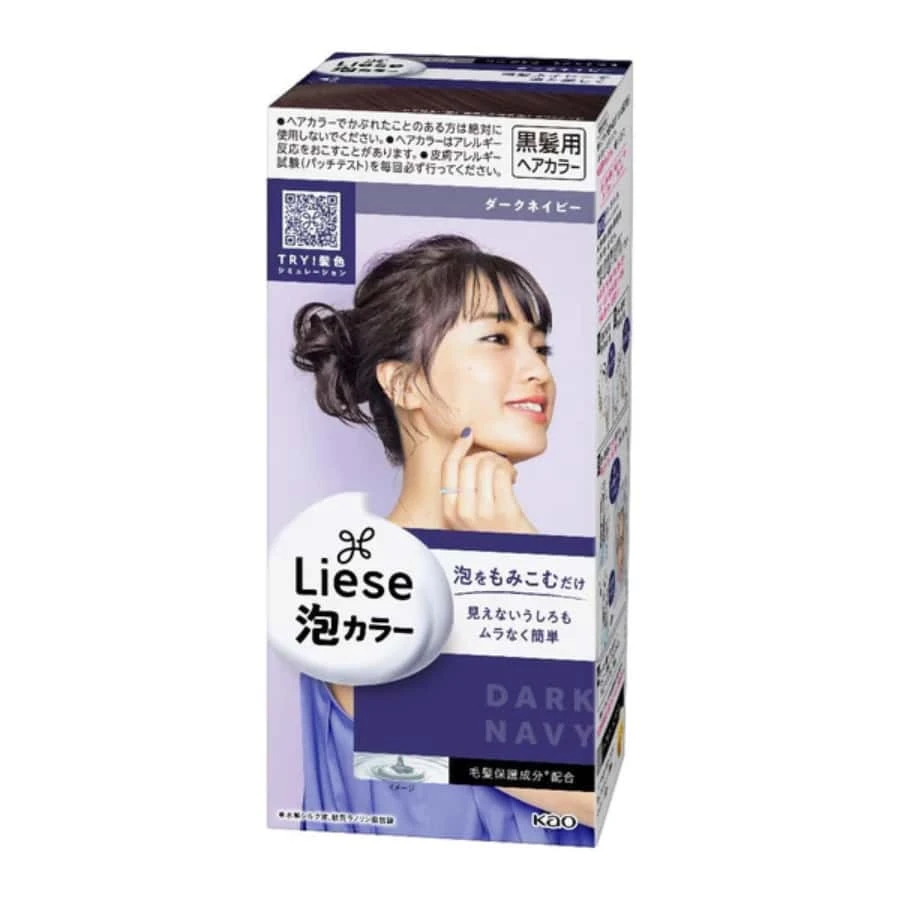 Kao Liese Prettia Creamy Bubble Color Hair Dye 1pc (Choose Your Color) - Dark Navy - View 1