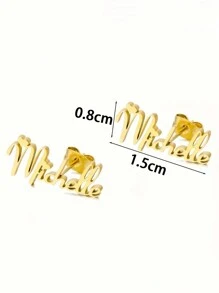 Ein Paar 925 Silber personalisierte englische Buchstaben Ohrringe mit kleinen Herz-Dekorationen, geeignet für den täglichen Gebrauch und Partytragen, Weihnachten, Halloween, Valentinstag, Hochzeitstag, Herbstoutfit und jeden Anlass. Das perfekte Geschenk zum Tragen