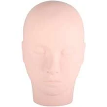 1 pieza/2 piezas Cabeza de práctica, cabeza de maniquí para práctica de maquillaje, maniquí de maquillaje facial, cabeza de entrenamiento de silicona con rostro humano 3D - Multicolor - Ver 9