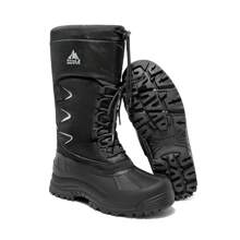 Men's Waterproof Hiking Winter Boots Insulated, Fur Liner, Lightweight Outdoor Tall Boots - Black - View 1