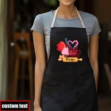 1 chiếc tạp dề cá nhân hóa cho phụ nữ, tạp dề nướng bánh có tên tùy chỉnh, quà tặng nấu ăn tùy chỉnh cho mẹ, quà tặng Ngày của Mẹ, tạp dề dễ thương cho phụ nữ - màu đen - Xem 6