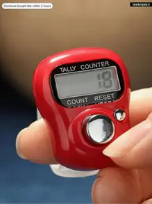 1pc Electronic Hand Tally Counter, Mini Portable Clicker Counter, Thumb Press Digit Counter, Suitable For Learning, Sports, Other Counting Activities - Multicolor - View 2