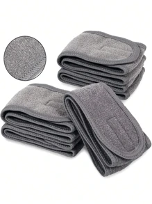 SHEIN X Milania 3Pcs Adjustable Women's Spa Facial Headband, Shower & Makeup Hair Tie Suitable For Washing Face, Soft Towel & Hair Styling Accessory Accessories