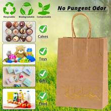 5 pezzi/10 pezzi Sacchetti regalo per la festa di Metà Autunno, sacchetti di carta kraft con stampa cartoni animati, sacchetti shopping confezione regalo, per Ramadan, decorazioni per Ramadan, Eid Mubarak