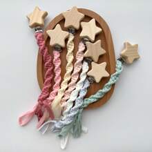 1pc Handmade Cotton Fabric Woven Baby Pacifier Clip