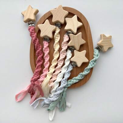 1 chiếc kẹp núm vú giả bằng vải cotton dệt thủ công cho bé