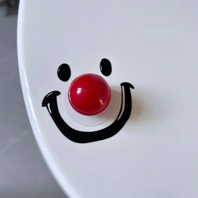 Dụng cụ mở nắp bồn cầu hình quả bóng Dopamine Smile Ball kiểu dáng hiện đại, hình tròn, không dùng pin, cầm tay dùng để mở nắp bồn cầu cho phòng tắm, không cần dùng điện, trang trí phòng tắm, trang trí mùa thu