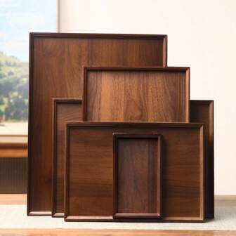 1 件竹制托盘、茶盘