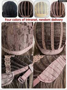 假发带刘海，欧美女士直发，假发/头发全头套，时尚橘红色 - 彩色 - 查看 8